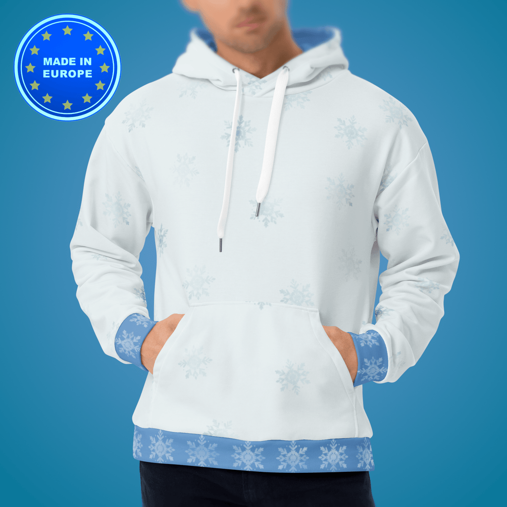 Snowflakes Recycled Hoodie Made In EU - Fitness College